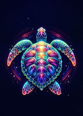 Colorful Sea Turtle