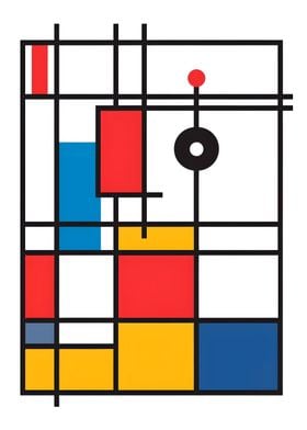 Mondrian Inspired Abstract