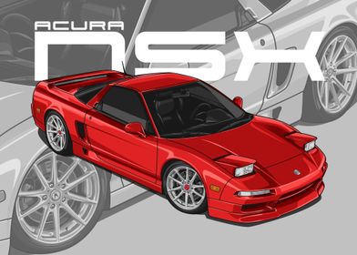 1993 Acura NSX red
