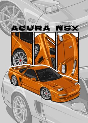 1993 Acura NSX orange