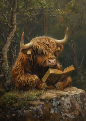 Highland Cow Nature Book