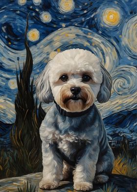 Bichon Starry Night