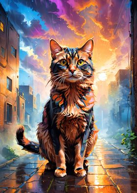 Tabby Cat Scifi Alley