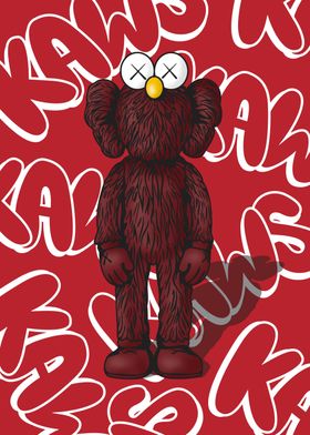 red doodle kaws