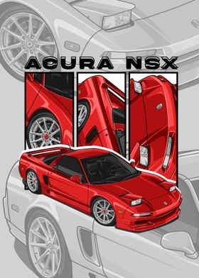 1993 Acura NSX red