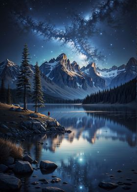 Starlit Lake Serenity