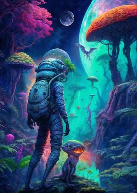 Alien Astronaut Dreamscape