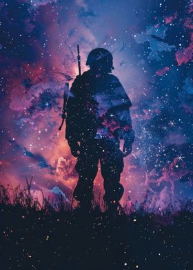 Soldier Galaxy Silhouette