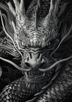 Obsidian Chinese Dragon