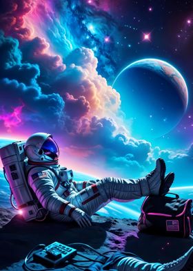 Relax Astronaut in space