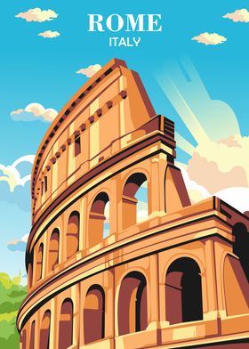 Travel Poster Rome Italy