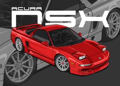 1993 Acura NSX red