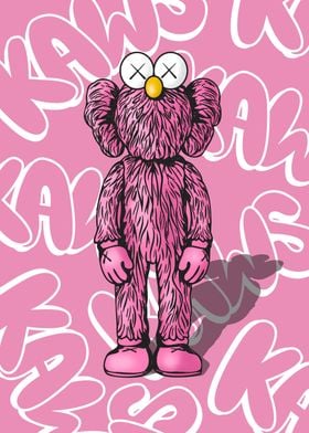 pink doodle kaws