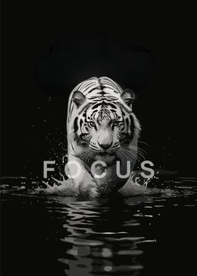 Black n White Tiger Focus