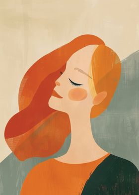 A Happy Redheaded Woman