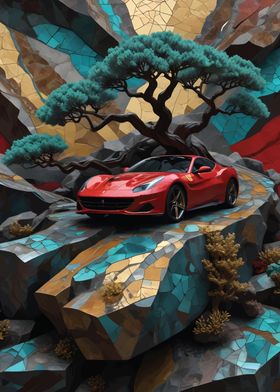 Red Ferrari Kintsugi 