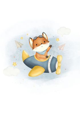 Fox on a Plane Nursery