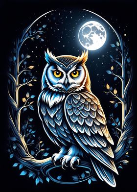 Moonlit Owl