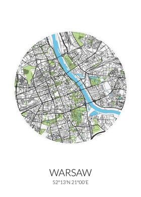 Warsaw Circle City Map