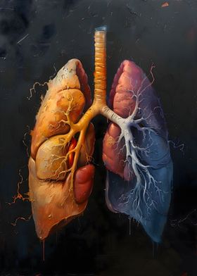 Colourful Anatomy Lungs 