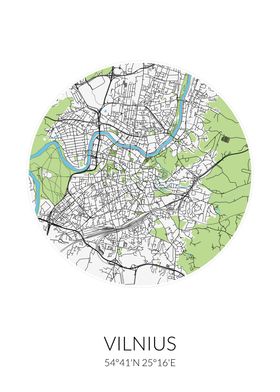 Vilnius Circle City Map