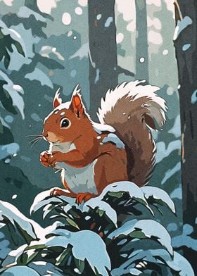 Squirrel Winter 