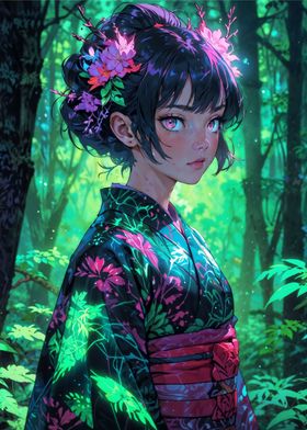 Anime Girl Forest Spirit