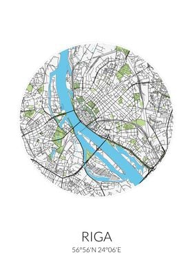 Riga Circle City Map