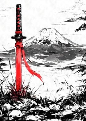 Katana Samurai Sword Ink