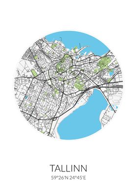 Tallinn Circle City Map