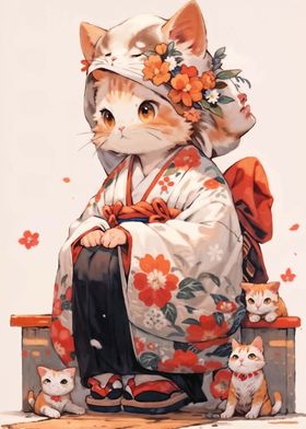 Cat kimono