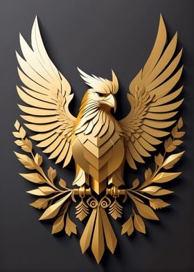 Paper Gold Hawk