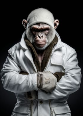 monkey in jacket
