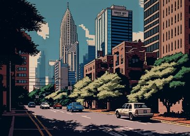 Charlotte City Pixel Art