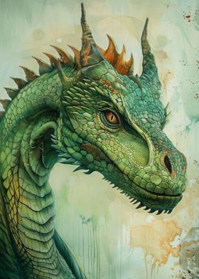 Green Dragon Painting