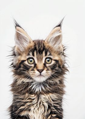 Cute Baby Main Coon Cat