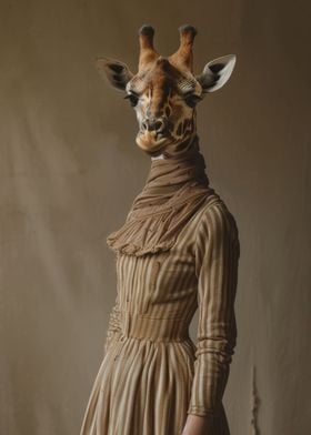 Giraffe With Long Dress