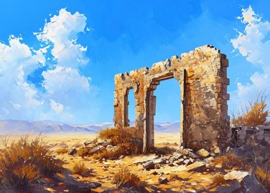 Ancient desert ruins 