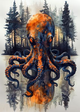 Octopus animal art