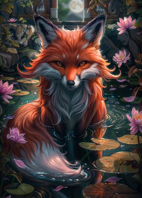 Mystic Fox in Pond