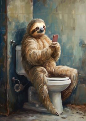 Sloth Mobile Phone Toilet