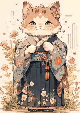 Cat Kimono