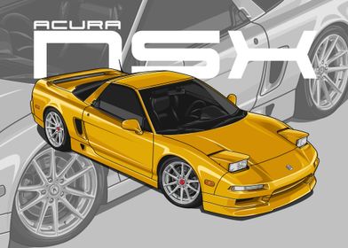 1993 Acura NSX yellow