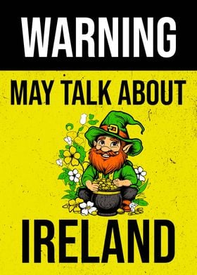 WARNING IRISH LEPRECHAUN