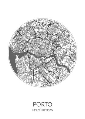 Porto Circle City Map