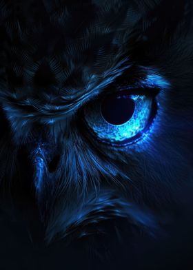 Owl Blue Eye