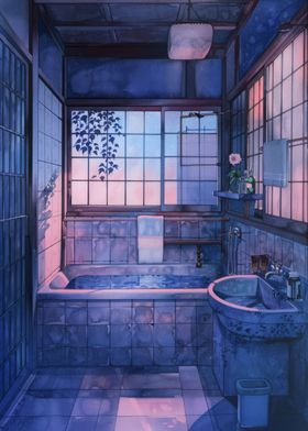 Bathroom Japan Painting