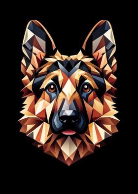 Geometric German Shepherd