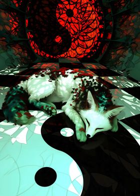 Yin and Yang Kitsune