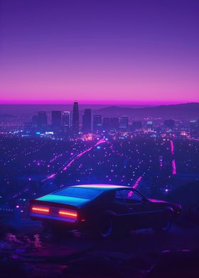 Neon Skyline View